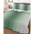 thumbnail image 2 of Quilts Twin Size, Sage Green Grey Ombre Soft Comforter Bedding Set for Bed, Modern Abstract Art Gradient Lightweight Quilted Bedspread with Pillow Cover(2 Pieces) for All Season, 68x86 Inch, 2 of 6