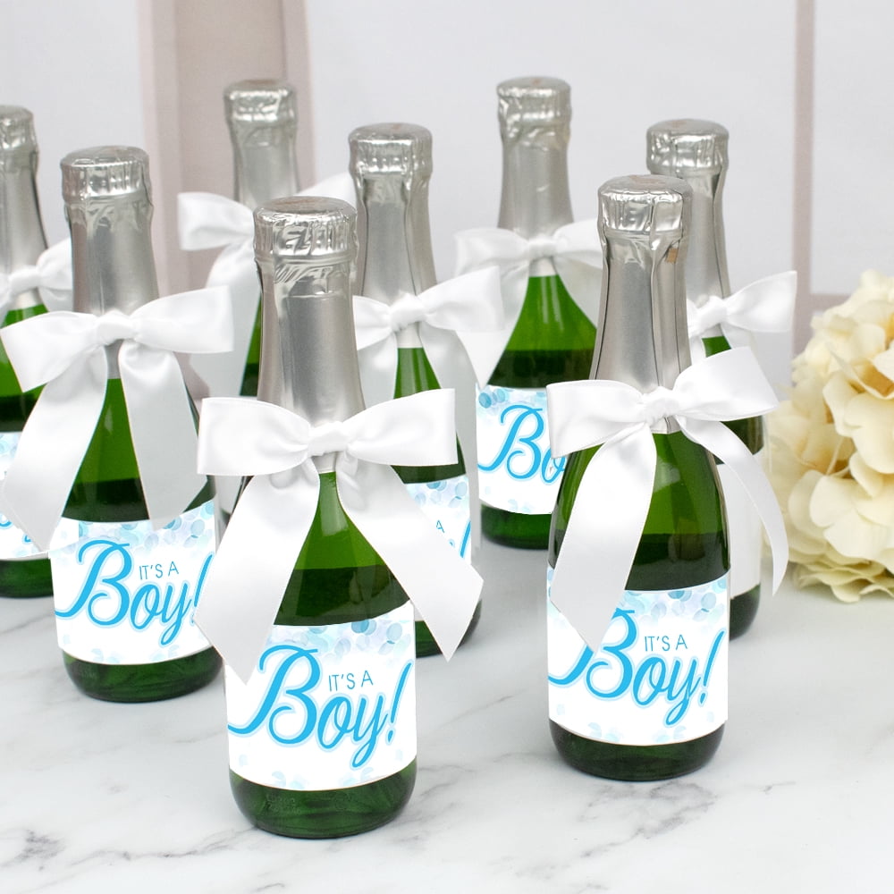 20 Blue Organza Wine Bags - 5.5x14.5 Inch Drawstring Gift Bags For Wine Bottles, Champagne, Wedding, Party Favors