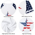 thumbnail image 7 of VILOVE Women American Flag T-Shirt Patriotic Shirts Veteran Shirt Raglan Short Sleeve Stars Stripes Top Tees, 7 of 7