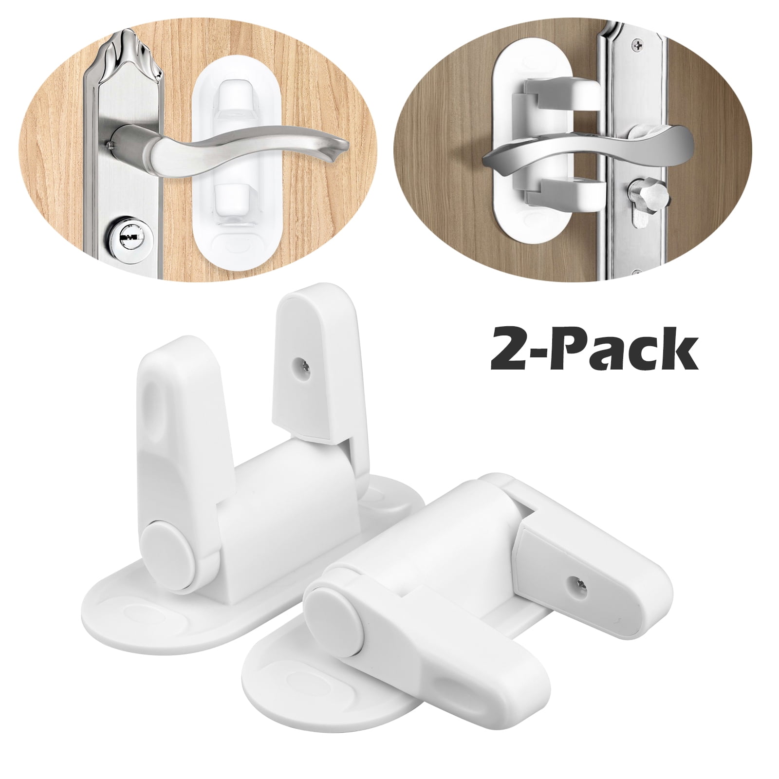 Childproof Door Lever Lock 2Pack Prevents Toddlers from Opening Doors