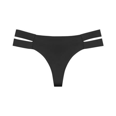 biudgviw Seamless Underwear for Women Low Waisted Bikini Panties No Show Thongs Stretch Straps High Cut Ladies Briefs