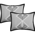 thumbnail image 5 of Nanshing Carter 7 Piece Geometric Comforter Set , Black/Grey , Queen Size , Terry Embroidery, 5 of 5