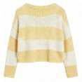 thumbnail image 4 of Fewfanhot Fall Sweaters for Women Striped Mock Neck Fall Knit Color Block Long Sleeve Warm Winter Loose Fit Sweater, 4 of 7