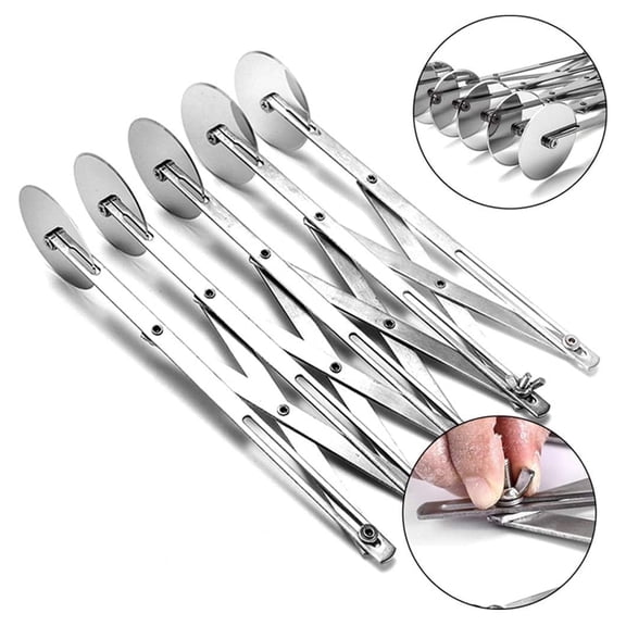 Jorunhe Pizza Cutter Wheel Food-Grade Stainless Steel Multi-Wheel Dough Divider 5 Wheel