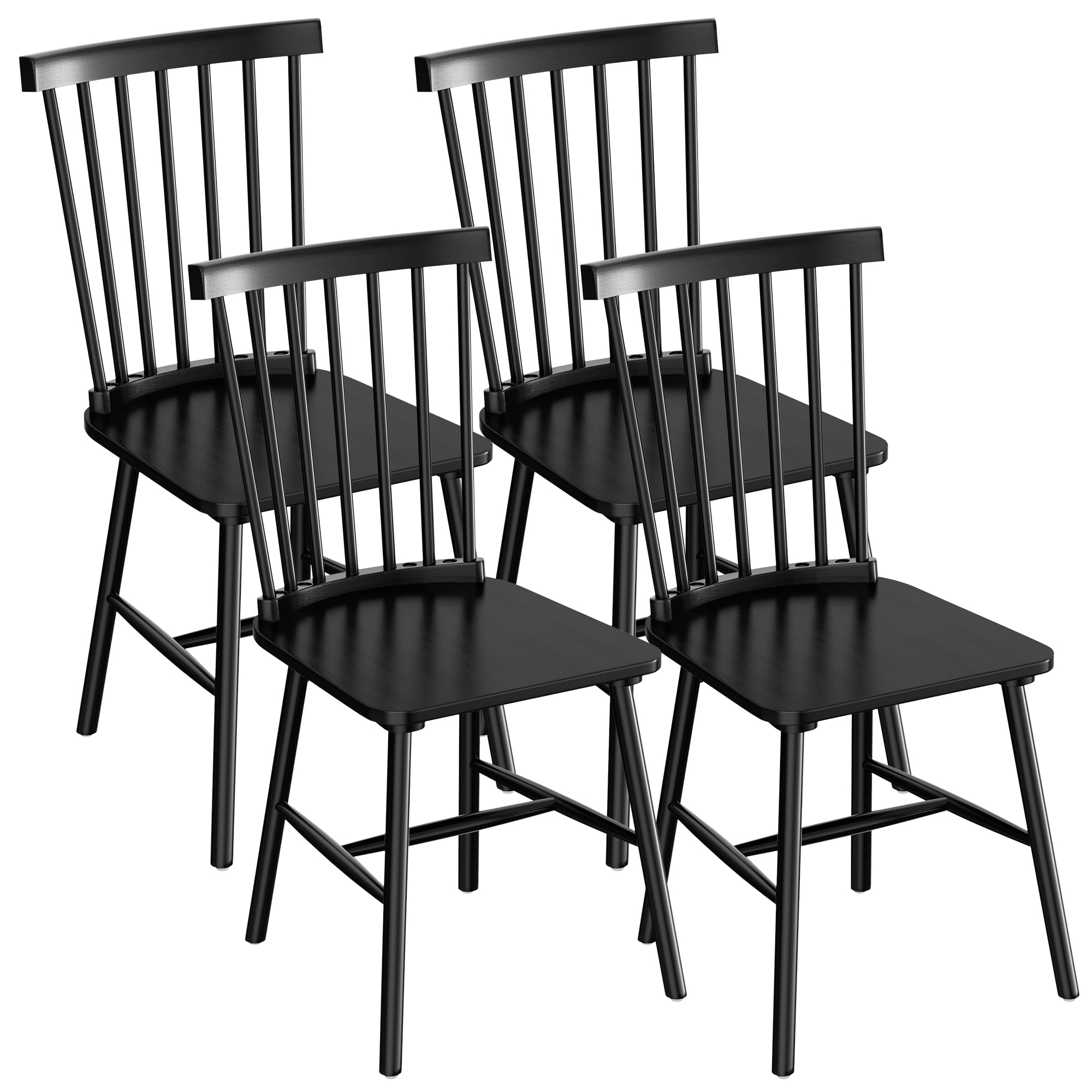 Homall Wood Windsor Dining Chair Set of 4,Farmhouse Spindle Back
