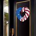 thumbnail image 7 of Easter Decorations Kokovifyves Patriotic Decorations for 4th of July Decor Wreath, July 4 Th Patriotic Memorial Day, Handcrafted American Flag Wreath for Home, Front Door Decoration, 7 of 7