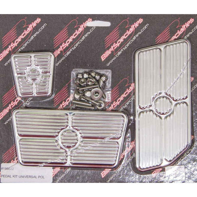 Billet Specialties Pedal Kit Universal Grooved Polished Billet Specialties Pedal Kit Universal Grooved Polished