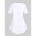 thumbnail image 2 of Camiseta Talla Extra Estampado Labios Cremallera 3D Rosegal Camisetas tallas grandes, 2 of 5