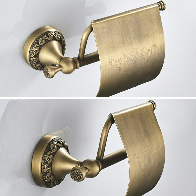 Black Brushed Antique Brass Wall Mounted Toilet Paper Holder