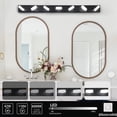 thumbnail image 5 of Hi-LIGHTS,Modern 7-Light Rotatable & Dimmable LED Vanity Light Fixture with Acrylic Shades,Energy-Efficient Bathroom Wall Sconce for Bathroom,Dressing Room,Mirror Cabinet,Living Room(Black）, 5 of 9