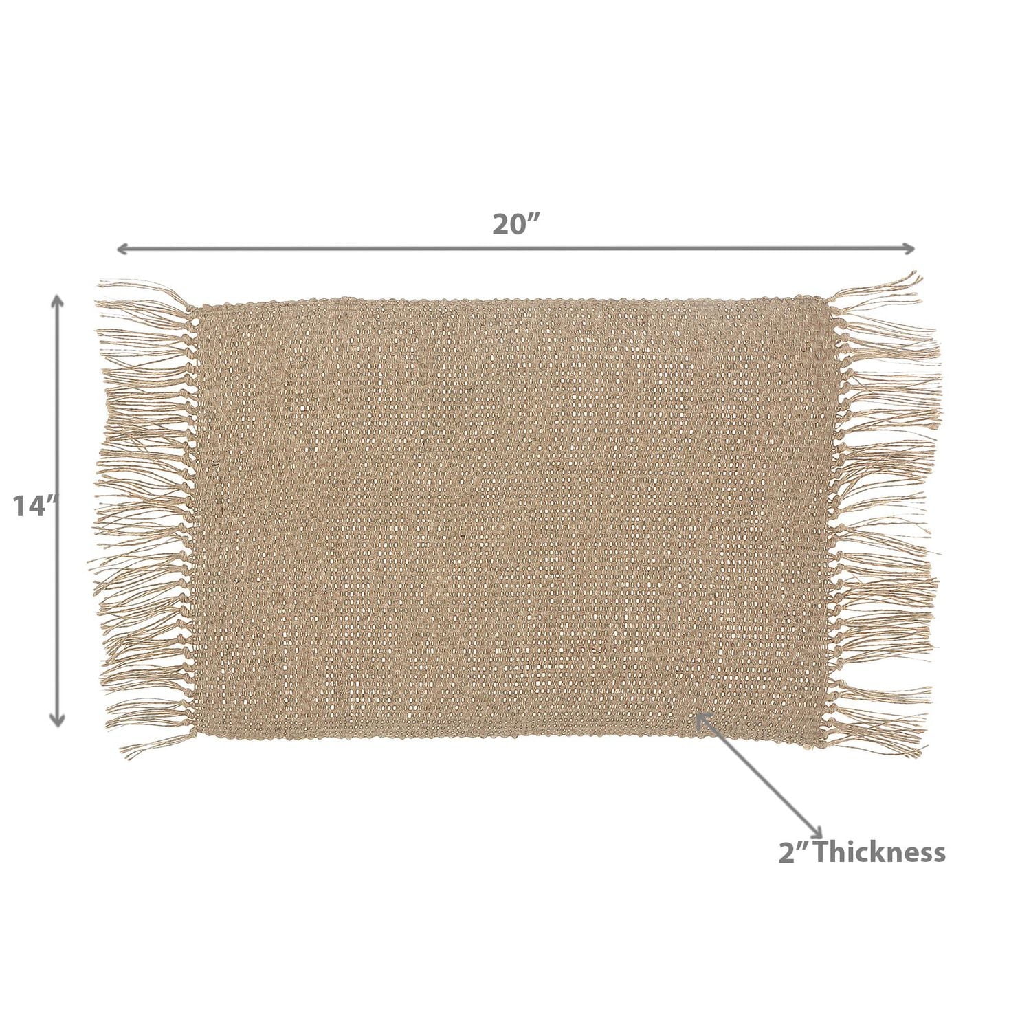 Jute Rectangular Handloom Placemat 14 X 20 - Set of 12