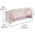 thumbnail image 3 of DODAMOUR Toothbrush Holder Wall Mounted with Cover for Bathroom, 5 Slots Self Adhesive Toothbrush Holder, Shower RV Mirror Toothbrush Storage Organizer Rack for Dorm, Cabinet (Pink), 3 of 6