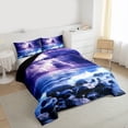 thumbnail image 3 of Homewish Female Men Women Abstract Gradient Lightning Bedding Comforter Set 2pcs,Natural Disaster Twin Comforter Sets Microfiber,Ocean Beach Breathable Bedding Set,Breathable Home Decor, 3 of 8