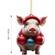 thumbnail image 3 of Christmas Pendant Acrylic Pig Flat Car Pendant Christmas Tree Ornament, 3 of 3