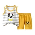 thumbnail image 2 of Delliss Toddler Boy Dog Print Cotton Vest Cotton Tops+Shorts 2pcs Set Summer Kid Casual Outfits, 2 of 3