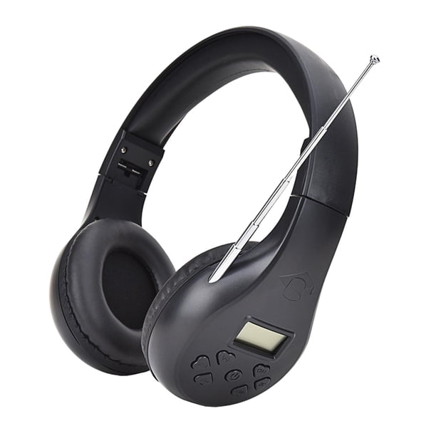 Auriculares plegables portátiles Baoblaze 50-108 MHz Negro