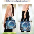 thumbnail image 4 of FORMRS Womens Corduroy Tote Bag Crossbody Shoulder Handbag with Pocket, Floral Moon, 4 of 7
