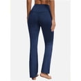 thumbnail image 2 of High Waisted Seamless Flare Leg Bootcut Yoga Pants for Women with Pockets Athletic Casual Use, 2 of 5