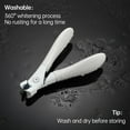 thumbnail image 5 of DUAIU Wide Jaw Nail Clippers for Thick Nails - Heavy Duty Toenail & Fingernail Cutter | Sharp Curved Blades for Men & Women | Professional Pedicure Tool (White), 5 of 8