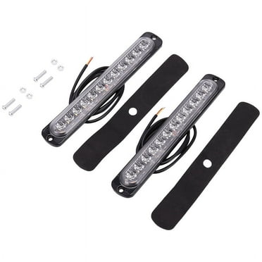 2Pcs 12LED Amber Led Light- Emergency Beacon Hazard Warning Light Flashing Strobe Light Bar Mount for Construction Vehicle Car Truck Trailer 12-24V