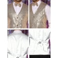 thumbnail image 6 of NOMADIC NOOK Men's Sparkle Sequin Suit Vest V Neck Waistcoat with Bow Tie 2 Pack, 6 of 6