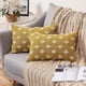 thumbnail image 1 of A set of 2 decorative pillowcases, diamond jacquard pillowcases, sofa soft rectangular cushion covers, bedroom and living room, 12x20 inches, yellow, 1 of 4