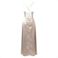 thumbnail image 4 of Women's Spaghetti Straps Dresses with Split Formal Party Dress (Khaki XXL), 4 of 4