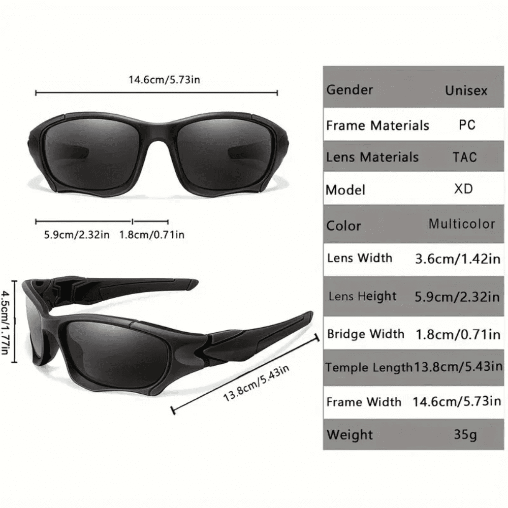 PAKNADA Tactical Sunglasses with Polarized Lenses – UV400 Protection, Impact Resistant Outdoor Eyewear for Sports, Driving & Work