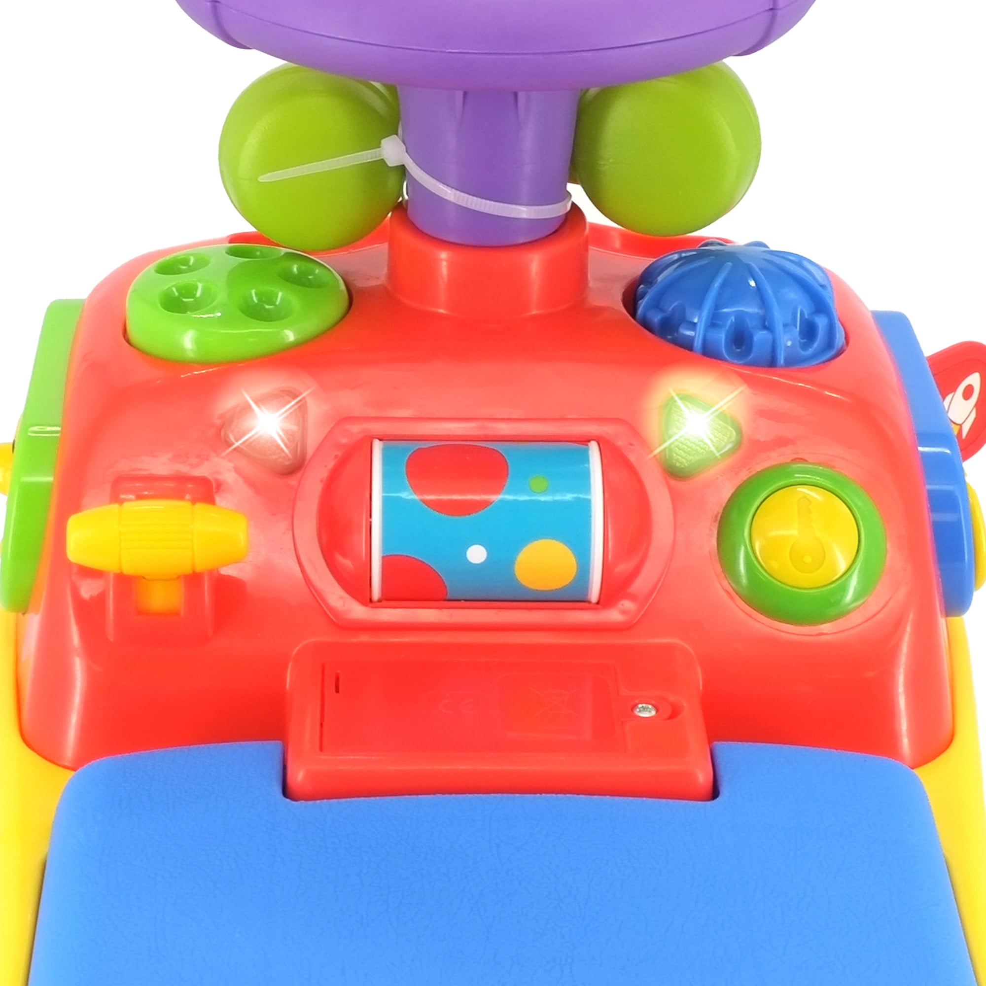 Kiddieland: My First Funtime Ride-On - Puppy & Kitten - Lights & Sounds Foot-To-Floor Vehicle, Interactive Dashboard, Seat Storage, Toddlers 12-36mo