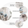 thumbnail image 6 of Spring Floral Waterproof Fabric Shower Curtain,Teal Tulip Farmhouse Retro Botanical Herb Waterproof Fabric Shower Curtain for Bathroom Curtains Bathtubs Shower Curtains with 12 Hooks Stall 54x78in, 6 of 8