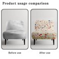 thumbnail image 6 of HELLHERO Floral Anti Scratch Dustproof Armless Accent Chair Cover Stain Protection Slipcovers for Chair Without Arms for Armless Chair, 6 of 8