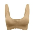 thumbnail image 6 of khonts,Women's Front Hook Closure Bras Wave Trim Seamless Wireless Push up Lightweight Bralettes Comfortable Everyday Bras Khaki M, 6 of 6