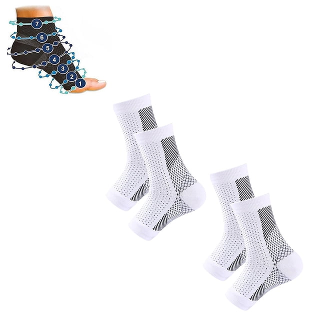 Openpig Clearance Orthopaedic Compression Socks Foot Compression Ankle Support Plantar Fasciitis Socks Grip Socks Football Fitness Socks 2 Pairs