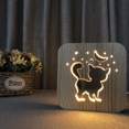 thumbnail image 1 of LED Night Light Carving Wooden 3D Light Three-dimensional Light Creative Wooden Decoration Atmosphere Usb Small Desk Light - FS256, 1 of 4
