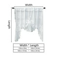 thumbnail image 3 of 1 Panel Floral Embroidery Sheer Lace Curtain Valance Princess Style Embroidered Waterfall Swag Curtain Valance Tier for Kitchen Bathroom Half Window Decoration, 3 of 9