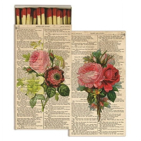 HomArt Large Decorative Romantic Roses Matches