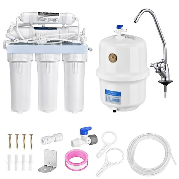 Yescom RO Water Filter System 5 Stage Reverse Osmosis WQA Certified 100 GPD Under Sink Filtration