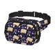 thumbnail image 2 of Fotbe Lavender Flowers Cangurera Cuadrada con Estampado de Doble Capa, Bolsa de Cintura Ajustable Mini para Hombres y Mujeres, 2 of 9