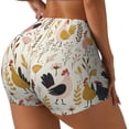 thumbnail image 2 of Qekee Cartoon Chickens Women Workout Shorts, Sports shorts, Scrunch Butt Lifting Gym Shorts, Breathable Soft - XX-Large, 2 of 9