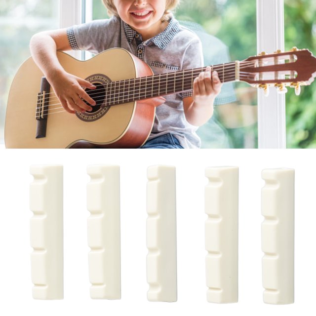Tuerca de guitarra portátil ANGGREK tuerca de guitarra de plástico exquisita 5 piezas para instrumentos de 4 cuerdas