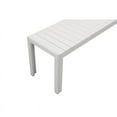 thumbnail image 3 of Pangea Home Breeze Modern Anodized Aluminum Frame Outdoor Bench in White, 3 of 4