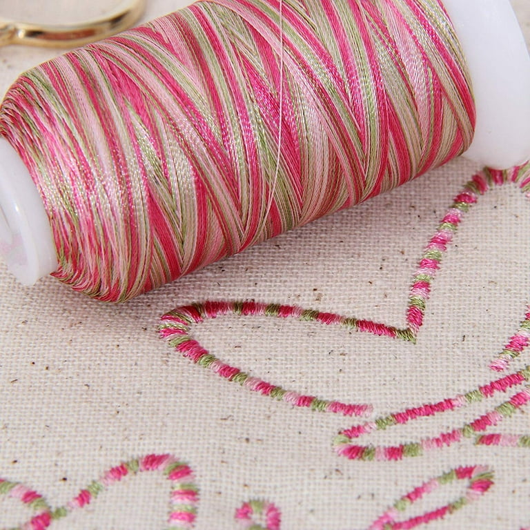 Threadart Variegated Polyester Embroidery Thread - 40wt - 1000m - 25 Colors  Available - No. 2 - Patriotic 
