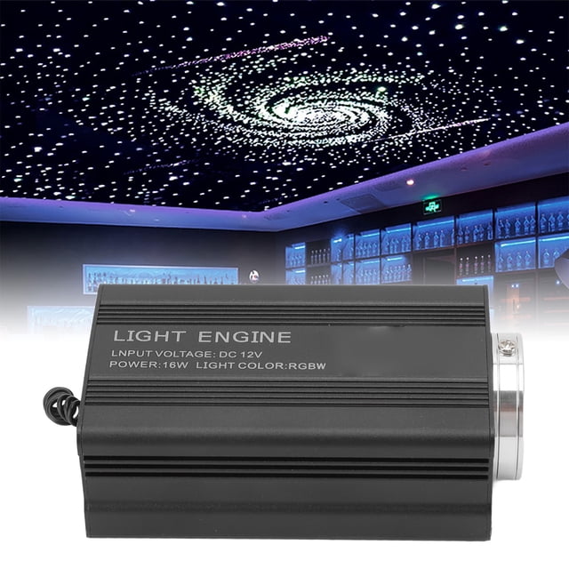 Lámpara De Fibra óptica LED RGBW, Lámpara De Fibra óptica Con Control Remoto Bluetooth De aleación De Aluminio Decorativa Multiusos Para Coche