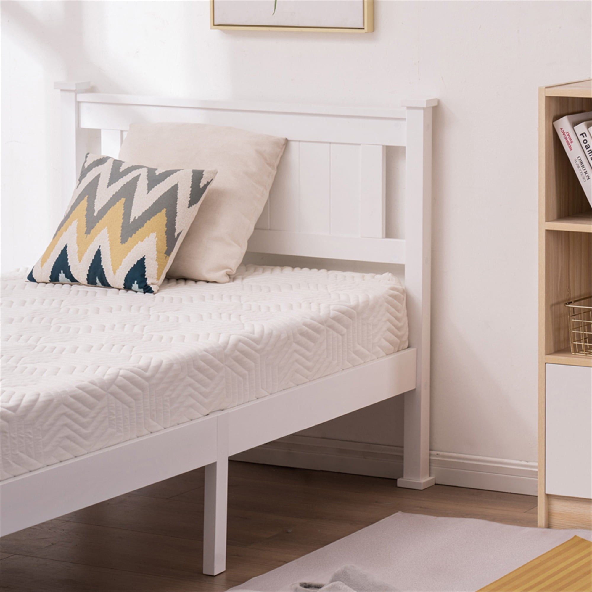 Kadyn Bed Bed Frame Platform Bed, Solid Pine Bed Frame with Sturdy Wood Slats, Modern Style Vertical Bed , Durable Upright Bed