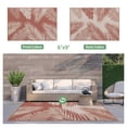 thumbnail image 2 of DEORAB 6'x9' Outdoor Rugs Patio Waterproof Outside Mat Reversible Plastic Camping Carpet Brickred, 2 of 9