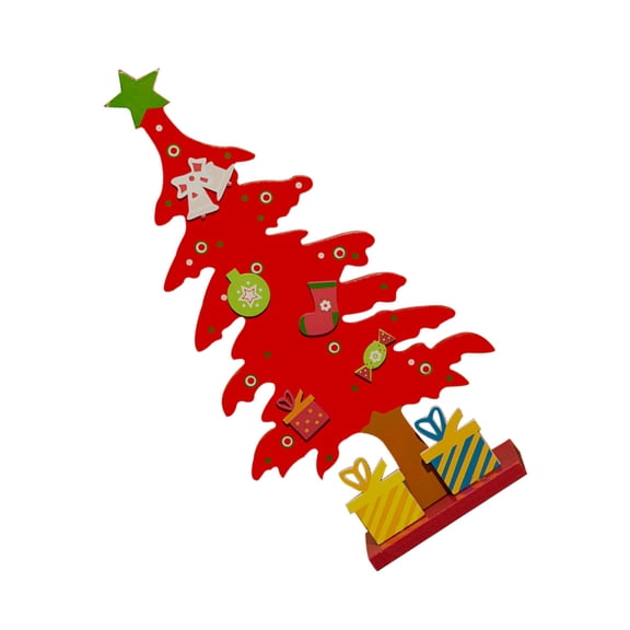 CIMAXIC Christmas Tree Craft Red 1Pack 11.6X3.7X2In