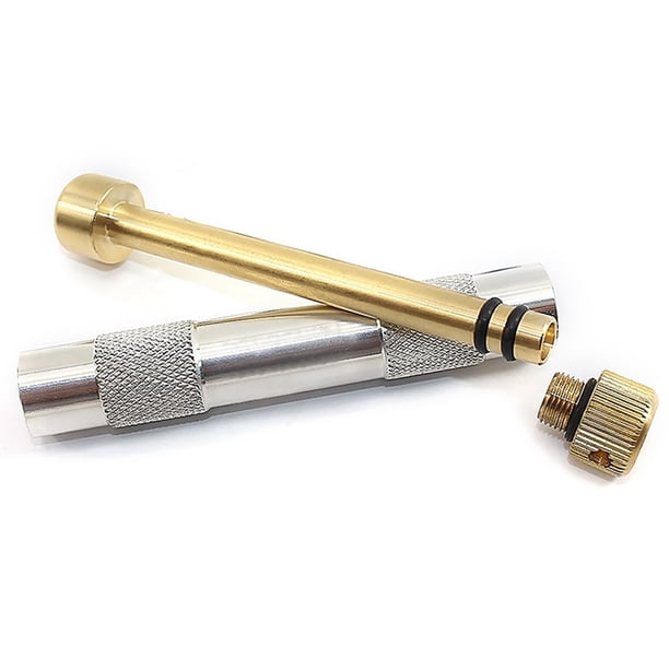 Greeniant Pistón de fuego de latón, tubo de fuego de aleación de aluminio de emergencia para Picnic, fabricante de llamas de supervivencia, encendedor, Kits de desorden para acampar Plata Greeniant OD022234-01