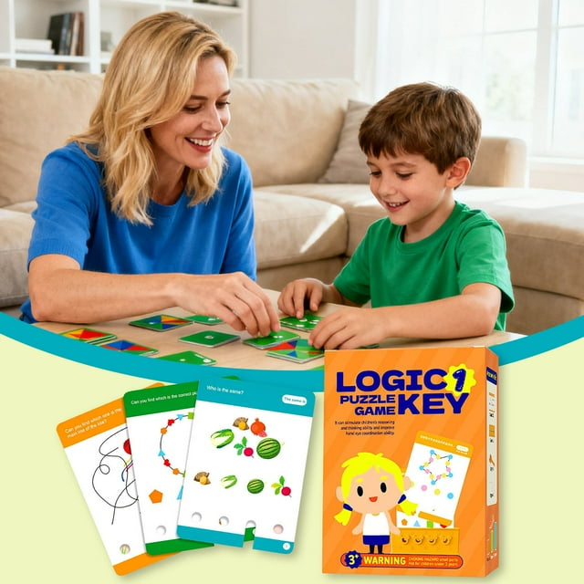 Key Puzzle Game Set Educational Card Games For Kids To Enhance Logical Thinking Problem Solving And Skills