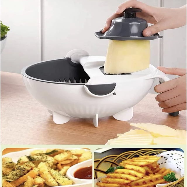 2 in 1 Vegetable Fruit Washing Rotating Colander Drain Basket With Handle Colander for Kitchen Kitchen Accessories Kitchen Gadget Fruit Vegetable Cleaning Gadgets