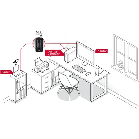 CyberPower - 450VA Battery Back-Up System - Black